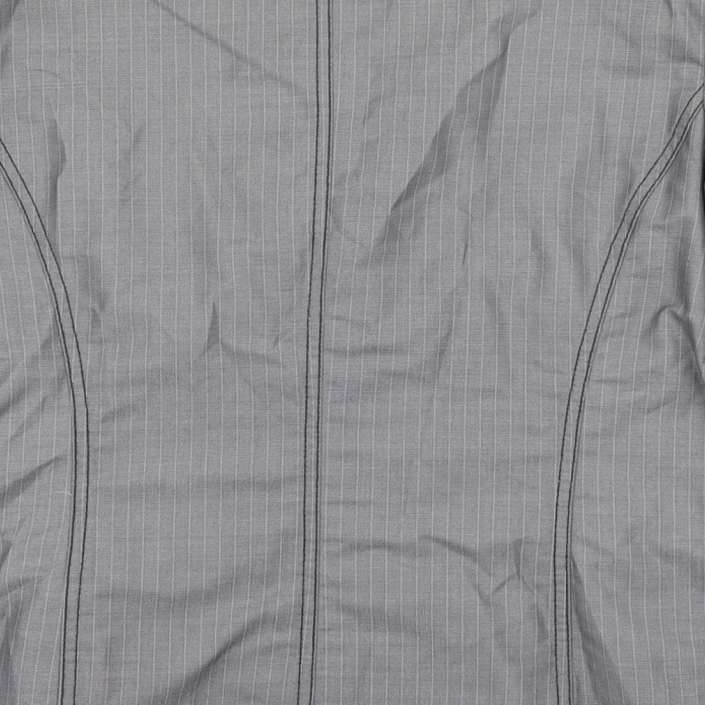 Gerard Darel Womens Green Striped Polyester Jacket Blazer Size 14