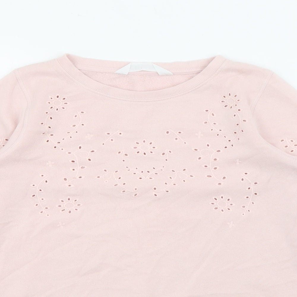 Primark Girls Pink  Cotton Pullover Sweatshirt Size 9-10 Years