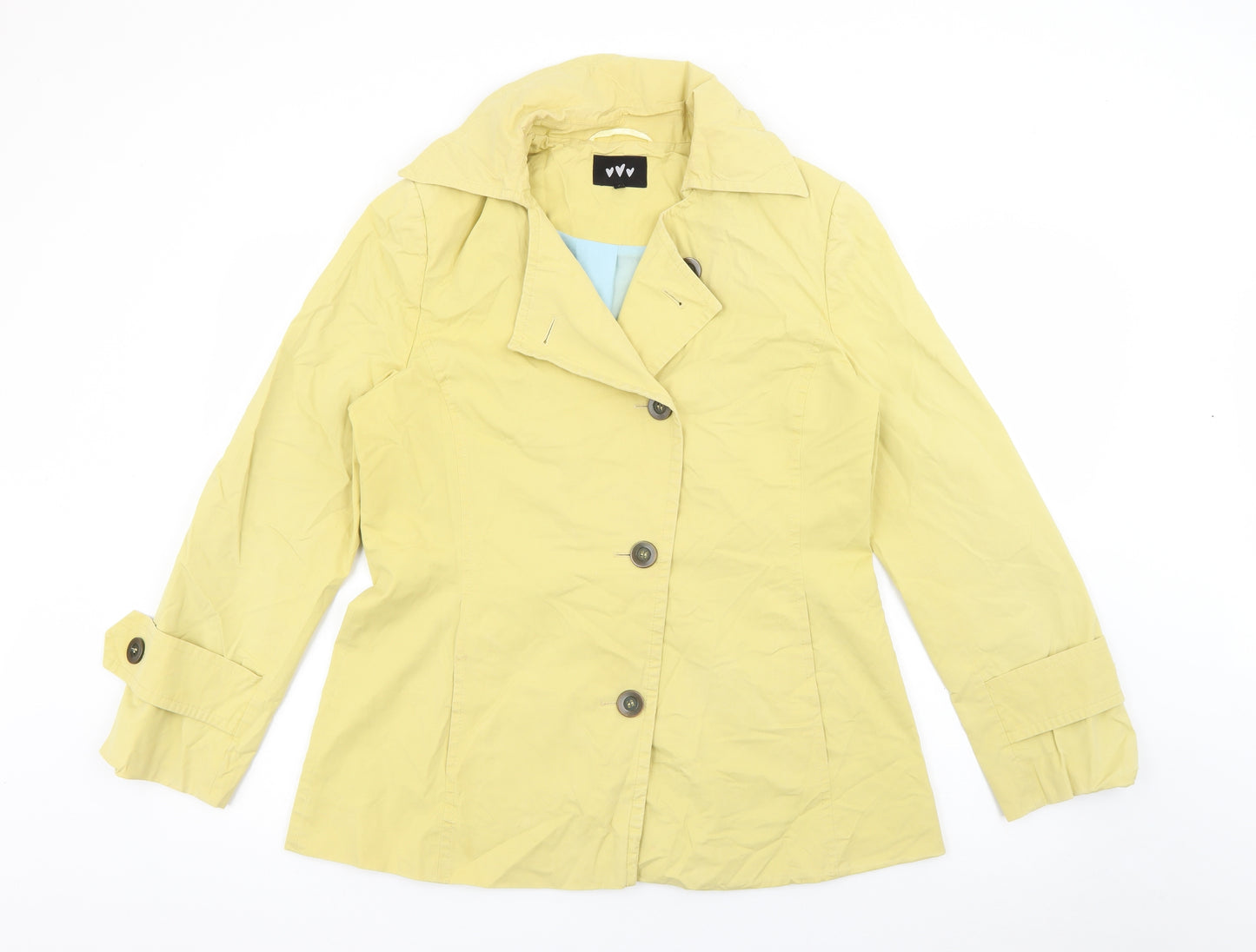 Per Una Womens Yellow   Jacket  Size 14  Button
