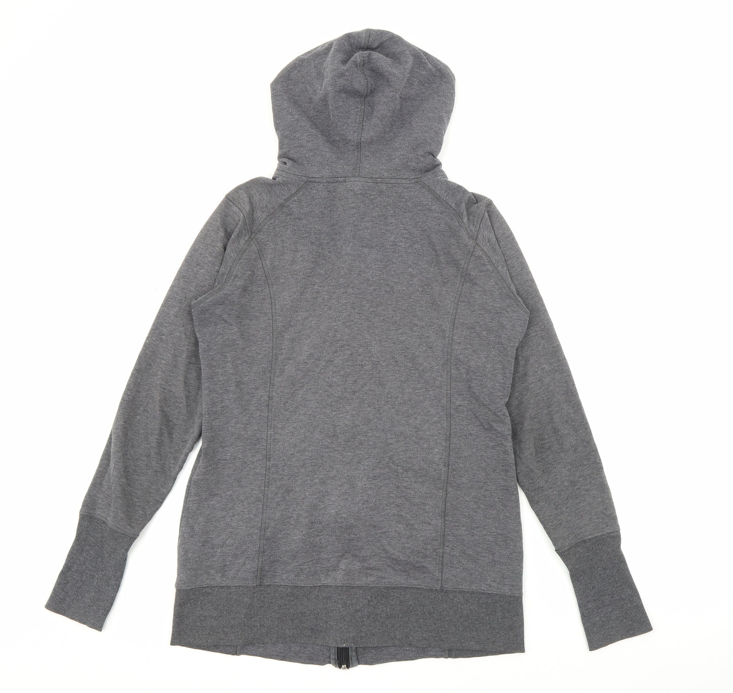 Marks and Spencer Womens Grey  Cotton Full Zip Hoodie Size 10  Zip