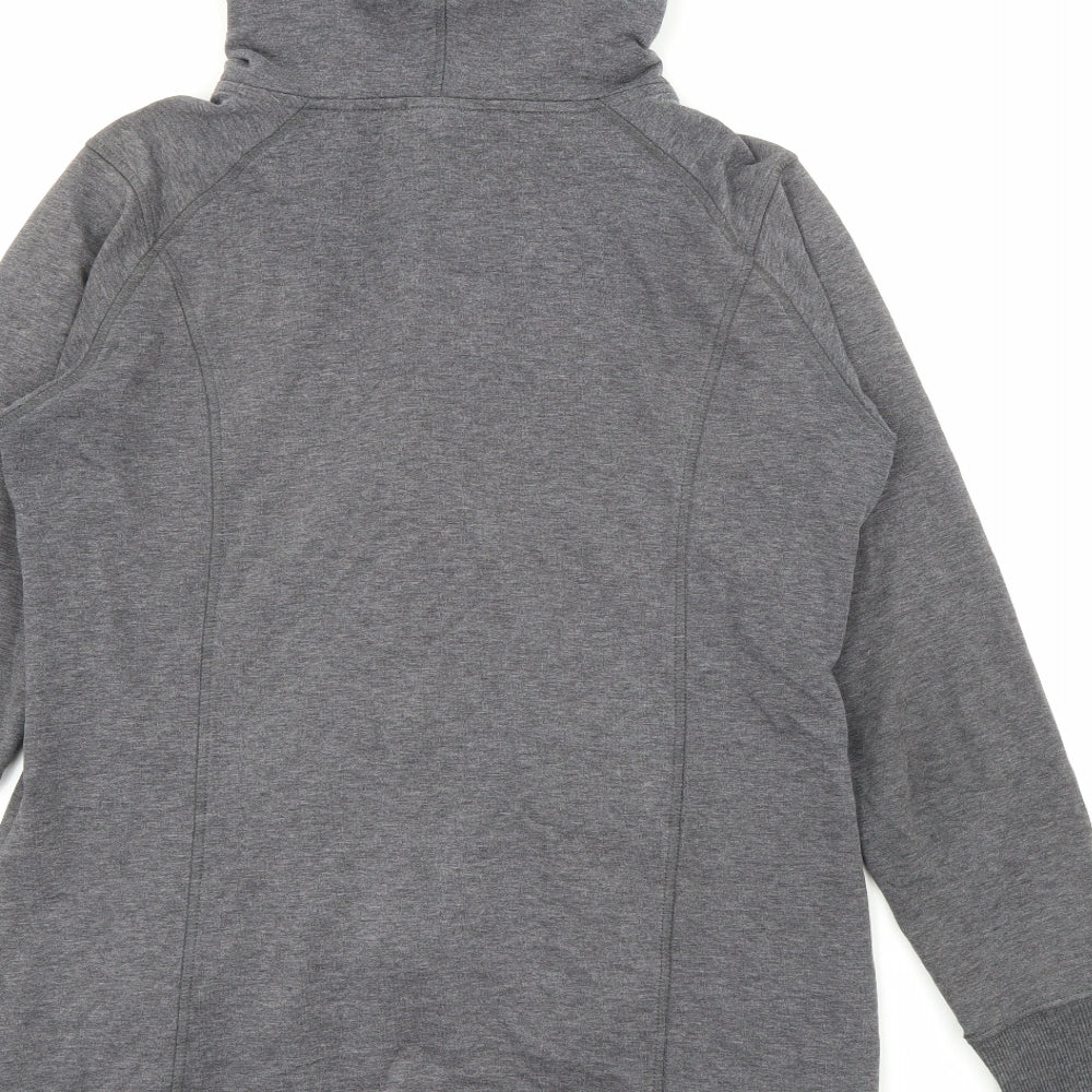 Marks and Spencer Womens Grey  Cotton Full Zip Hoodie Size 10  Zip