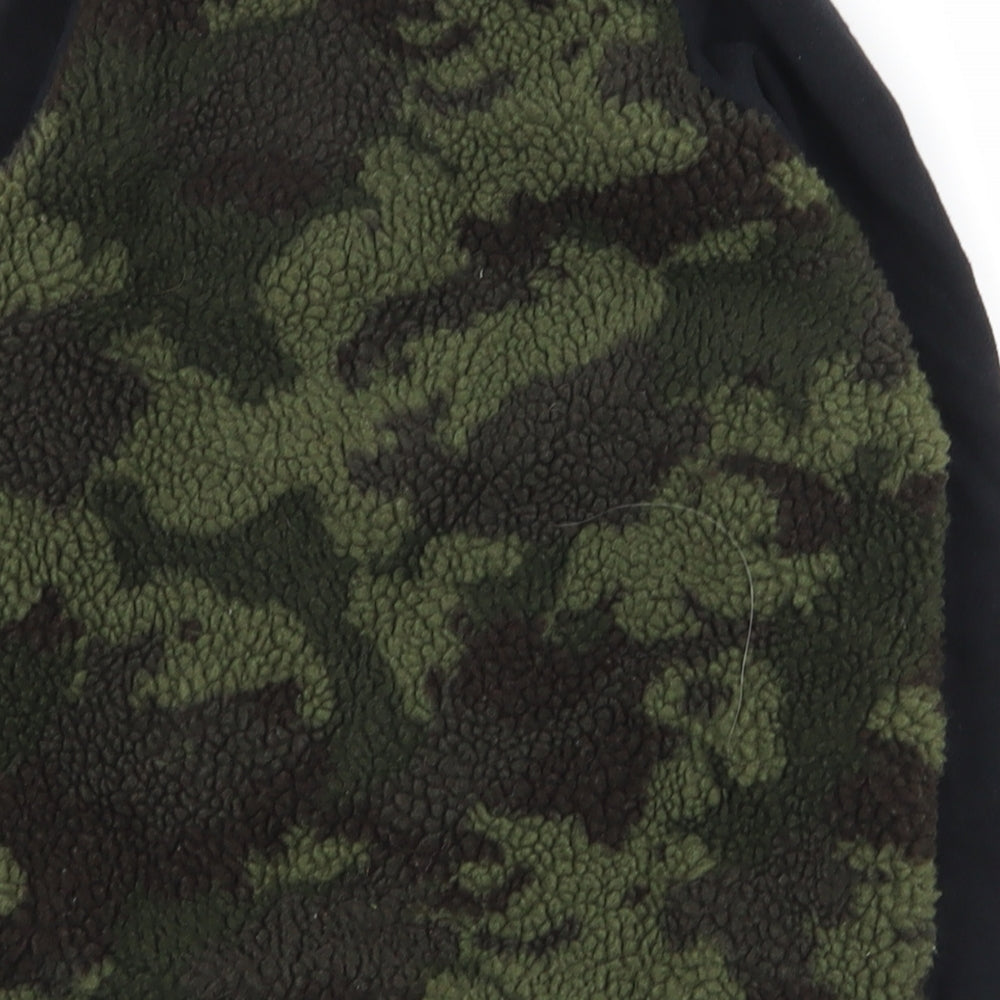 M&Co Boys Green Camouflage Polyester Full Zip Sweatshirt Size 7-8 Years  Zip