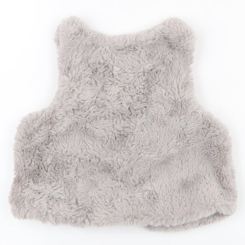 Tahari Girls Grey   Gilet Waistcoat Size 2-3 Years  Button