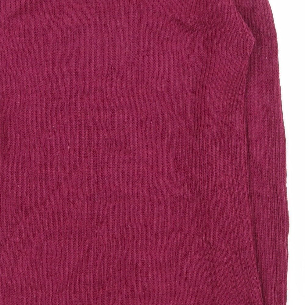 Peacocks Womens Purple Crew Neck  Acrylic Pullover Jumper Size S