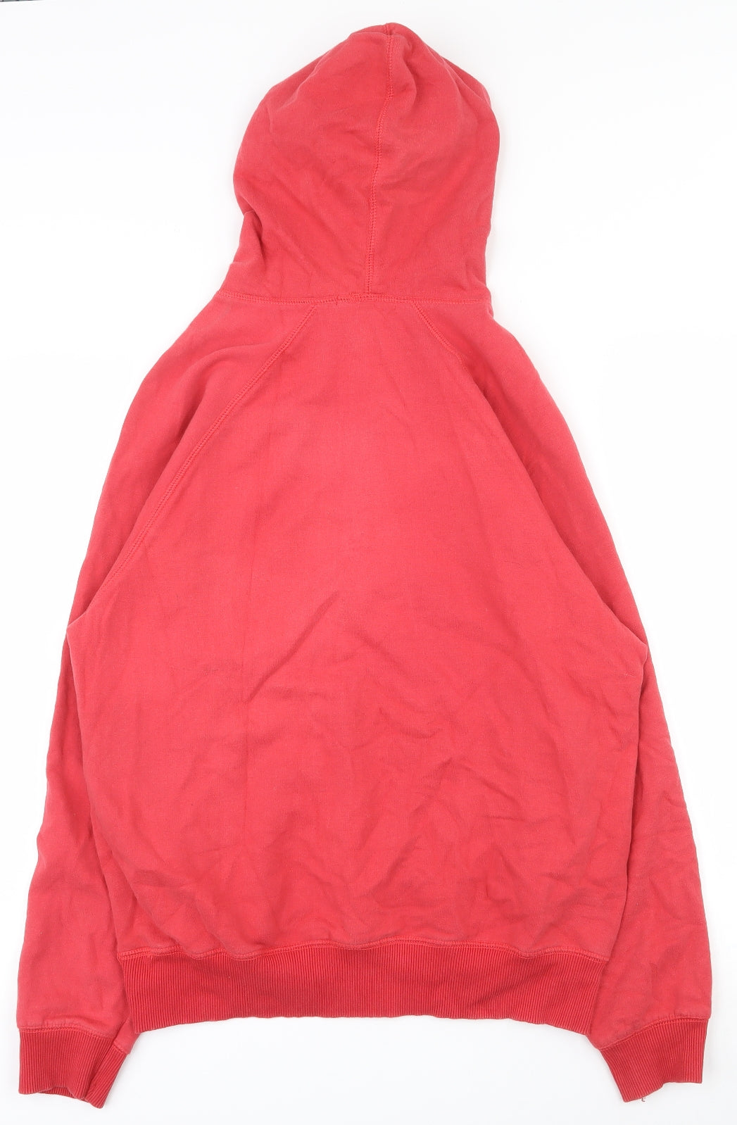 Goerge Mens Red  Cotton Pullover Hoodie Size M