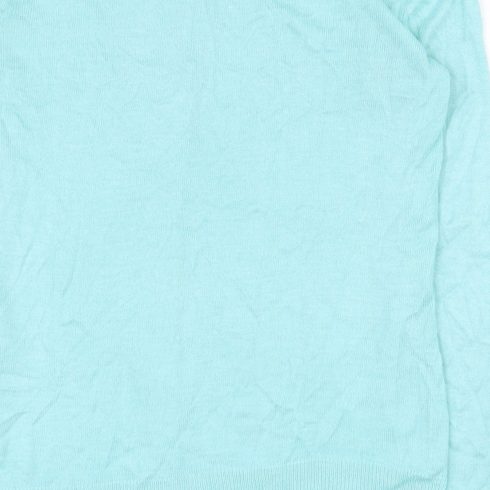 Atmosphere Womens Blue Round Neck  Polyester Cardigan Jumper Size 12