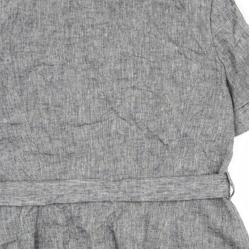 Wallis Womens Grey   Jacket  Size 16  Button - Short sleeves