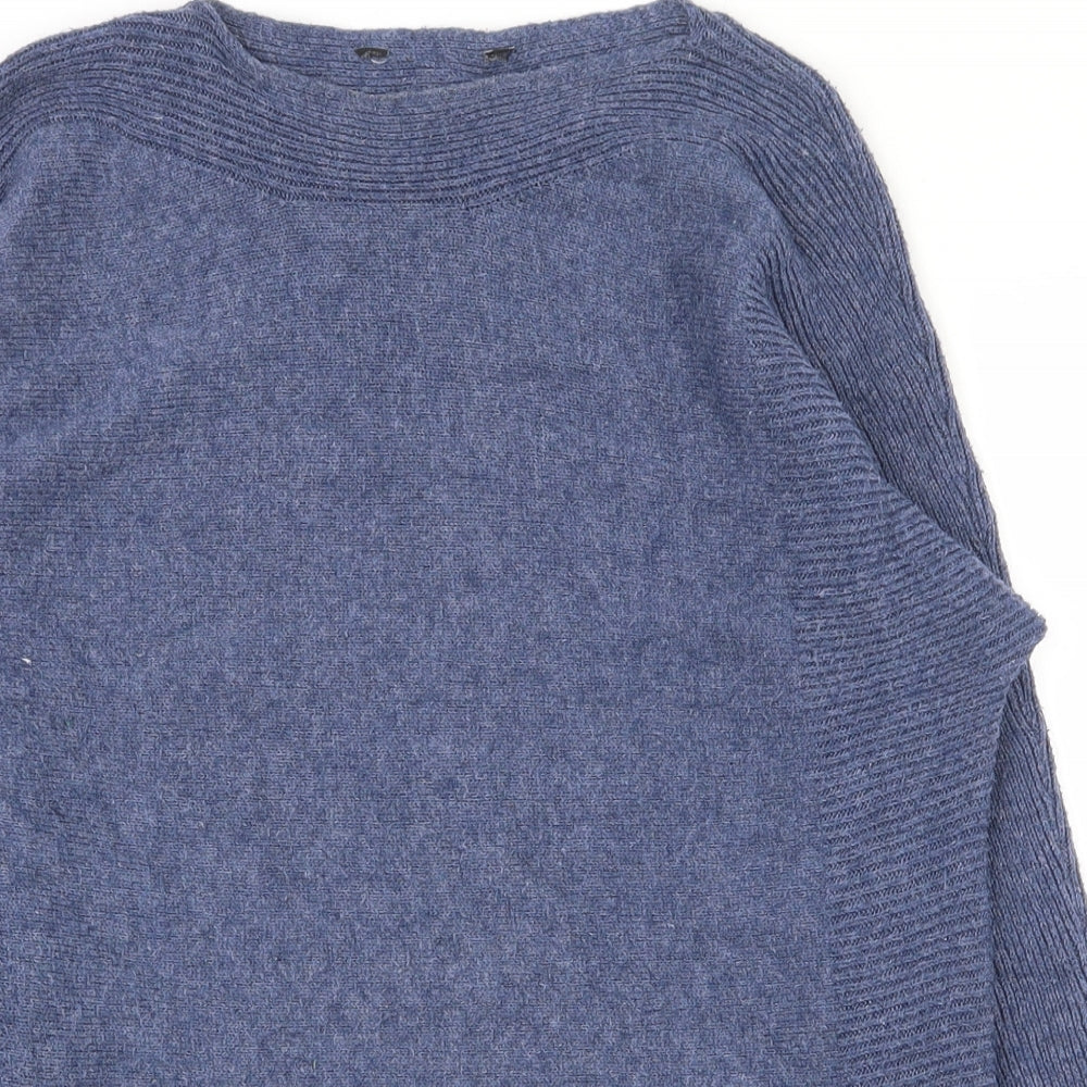 Dorothy Perkins Womens Blue Boat Neck  Polyester Pullover Jumper Size 12
