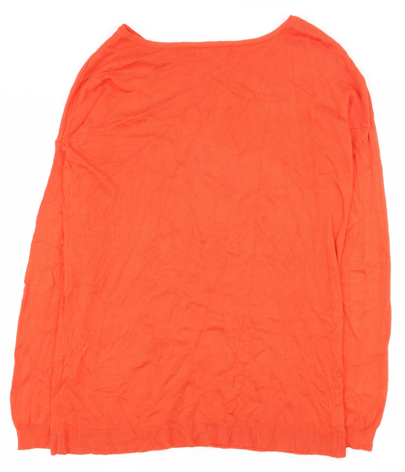 Atmosphere Womens Orange Boat Neck  Viscose Pullover Jumper Size 8