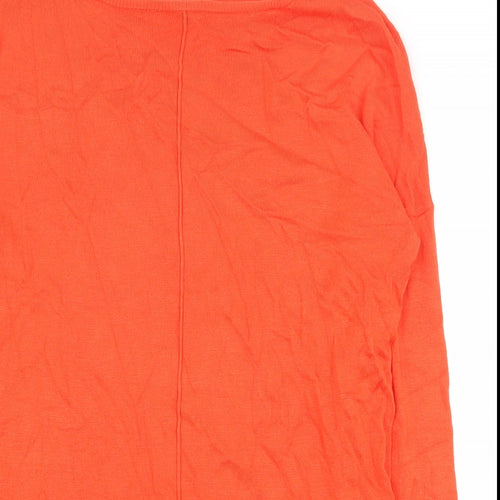 Atmosphere Womens Orange Boat Neck  Viscose Pullover Jumper Size 8