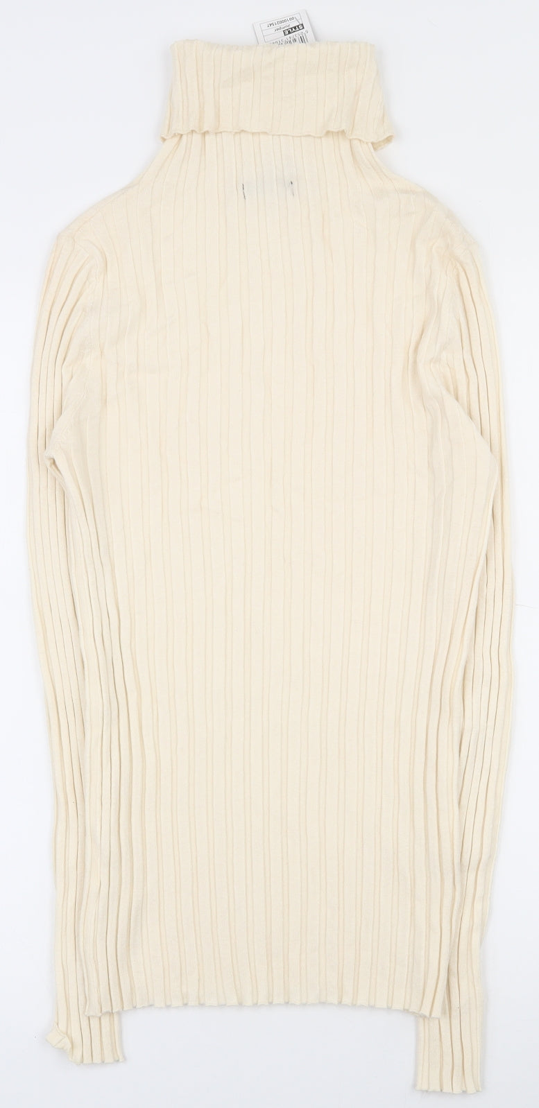 Quiz Womens Ivory Roll Neck  Viscose Pullover Jumper Size L