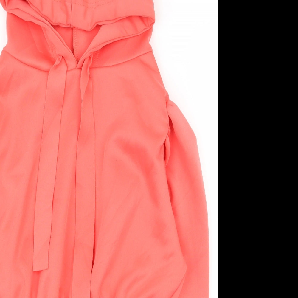 Prague Womens Pink  Polyester Pullover Hoodie Size S  Pullover - Cropped