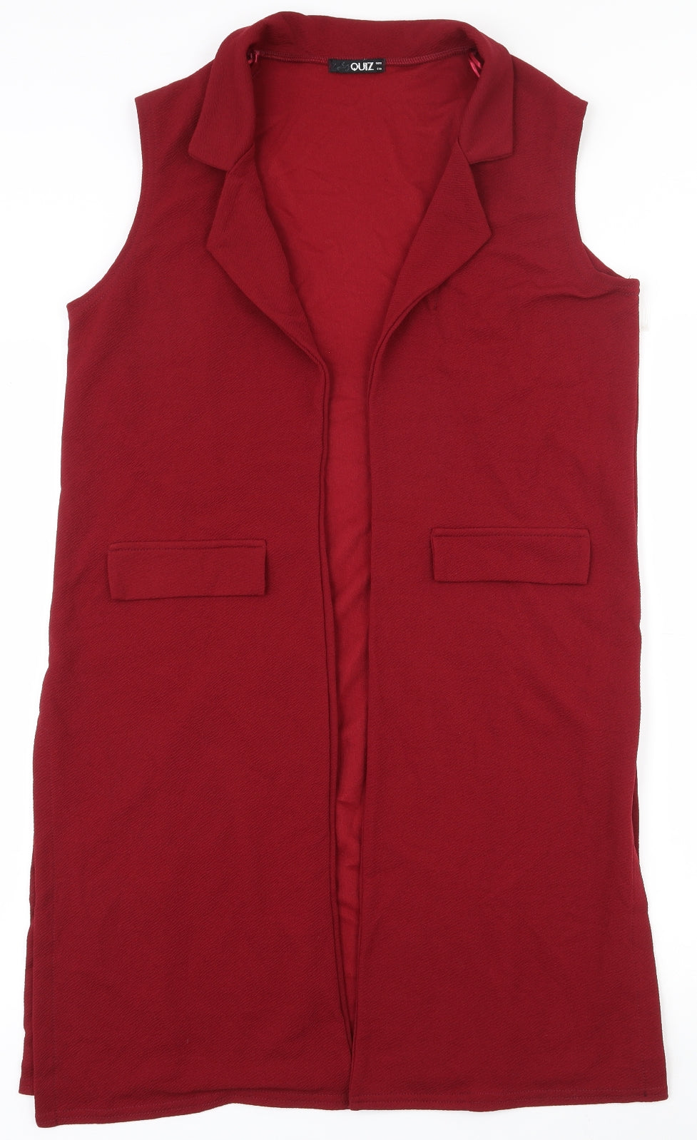 Quiz Womens Red   Gilet Jacket Size 12