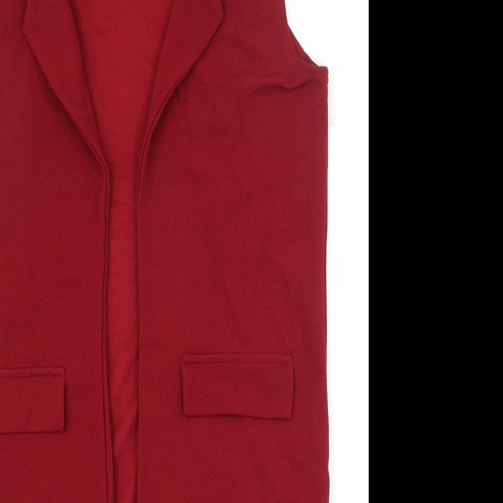 Quiz Womens Red   Gilet Jacket Size 12