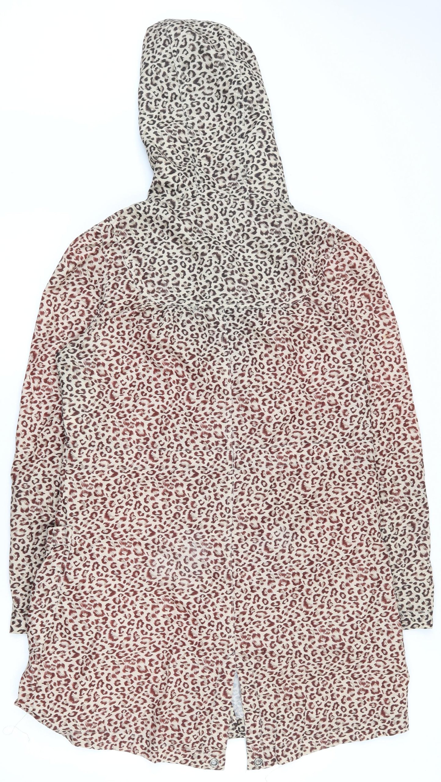 New Look Womens Multicoloured Animal Print  Jacket Coat Size 12  Zip