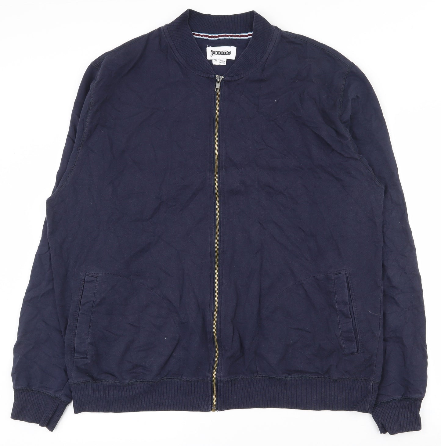 Jacamo Mens Blue  Cotton Full Zip Sweatshirt Size XL