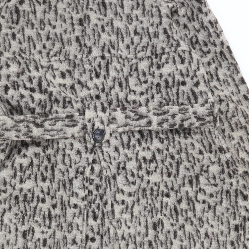 NEXT Womens Multicoloured Animal Print  Pea Coat Coat Size 20  Button