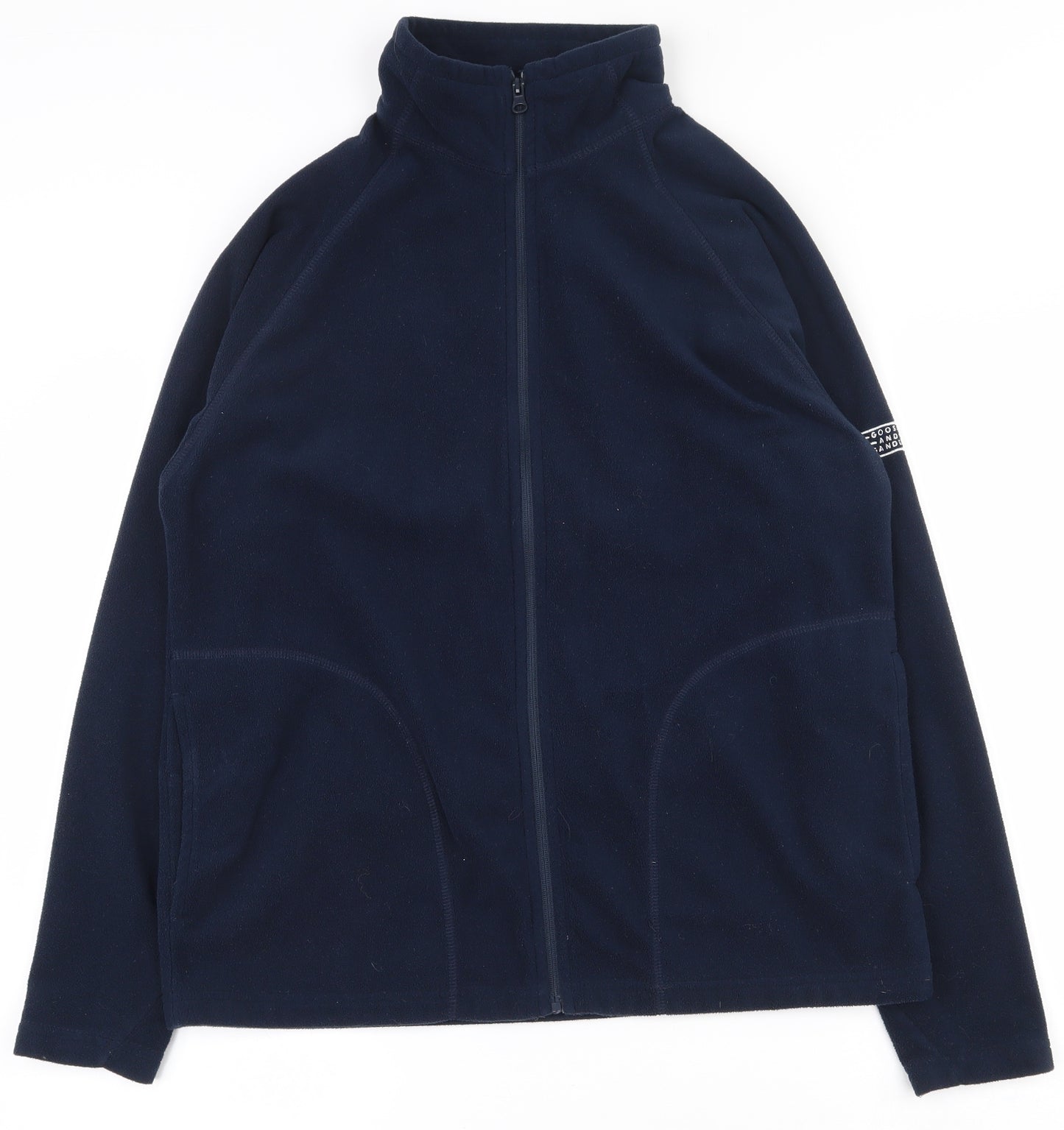 Goose and Gander Womens Blue  Polyester Full Zip Sweatshirt Size M  Zip