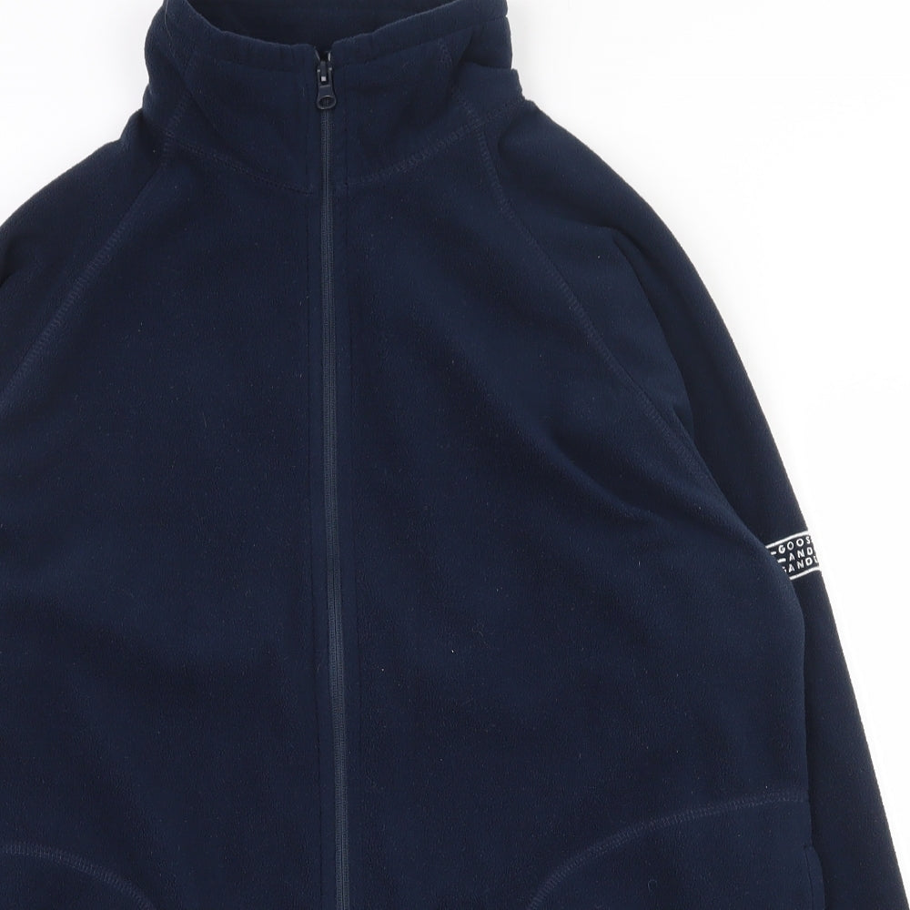 Goose and Gander Womens Blue  Polyester Full Zip Sweatshirt Size M  Zip