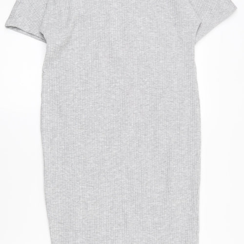 H&M Womens Grey  Polyester Bodycon  Size 10  Round Neck Pullover