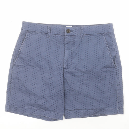Gap Mens Blue Polka Dot Cotton Chino Shorts Size S L7 in Regular Zip