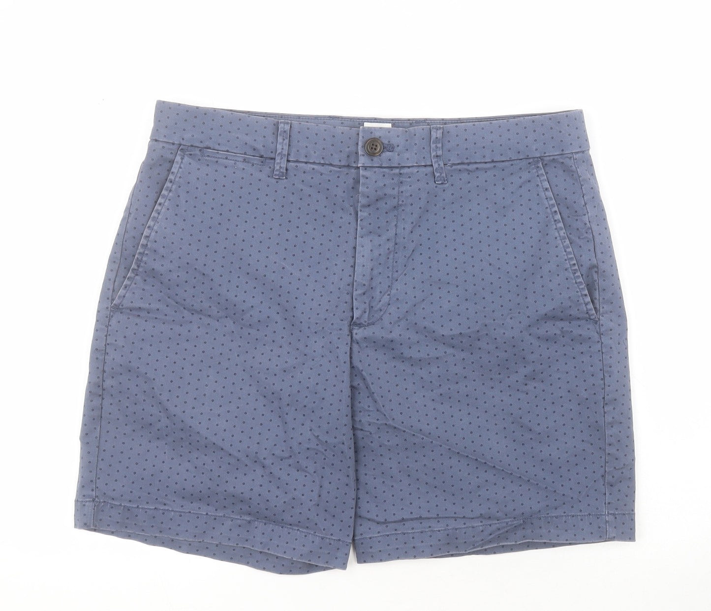 Gap Mens Blue Polka Dot Cotton Chino Shorts Size S L7 in Regular Zip
