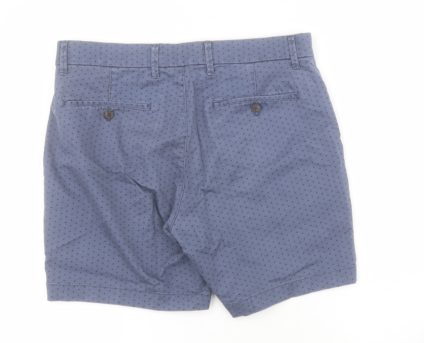 Gap Mens Blue Polka Dot Cotton Chino Shorts Size S L7 in Regular Zip