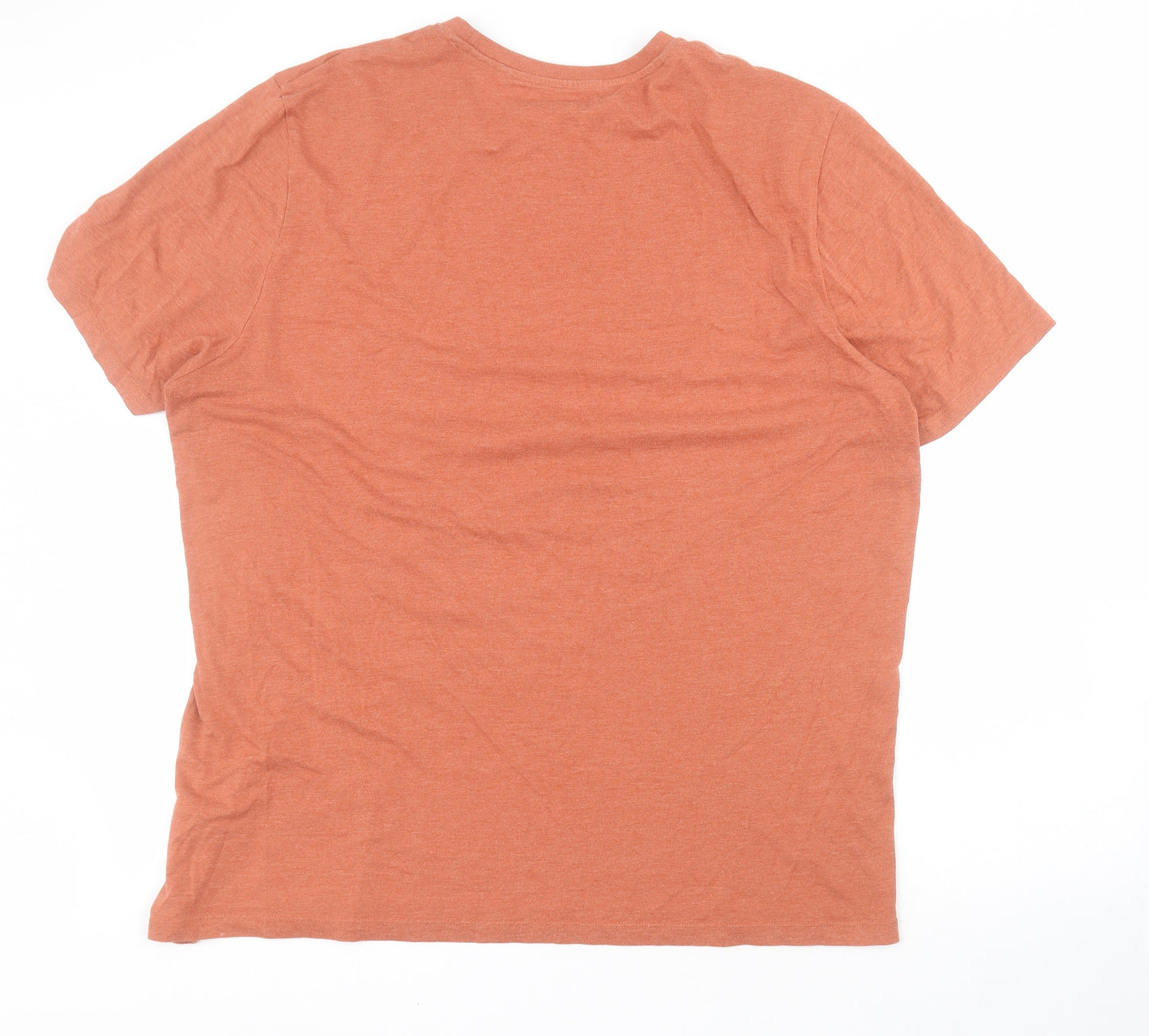Matalan Mens Orange  Cotton  T-Shirt Size 2XL Crew Neck