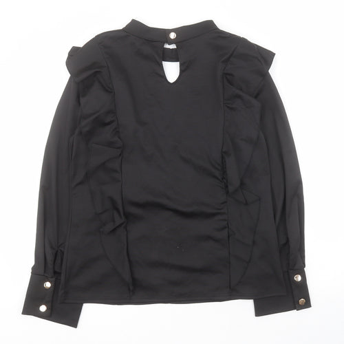 SheIn Womens Black  Cotton Basic Blouse Size XL Halter