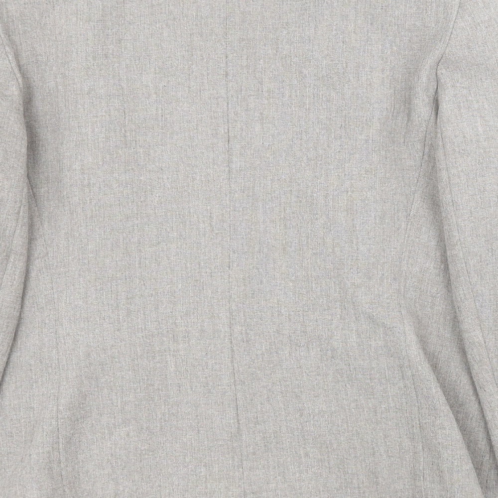 Debenhams Womens Grey   Jacket Blazer Size 16  Button