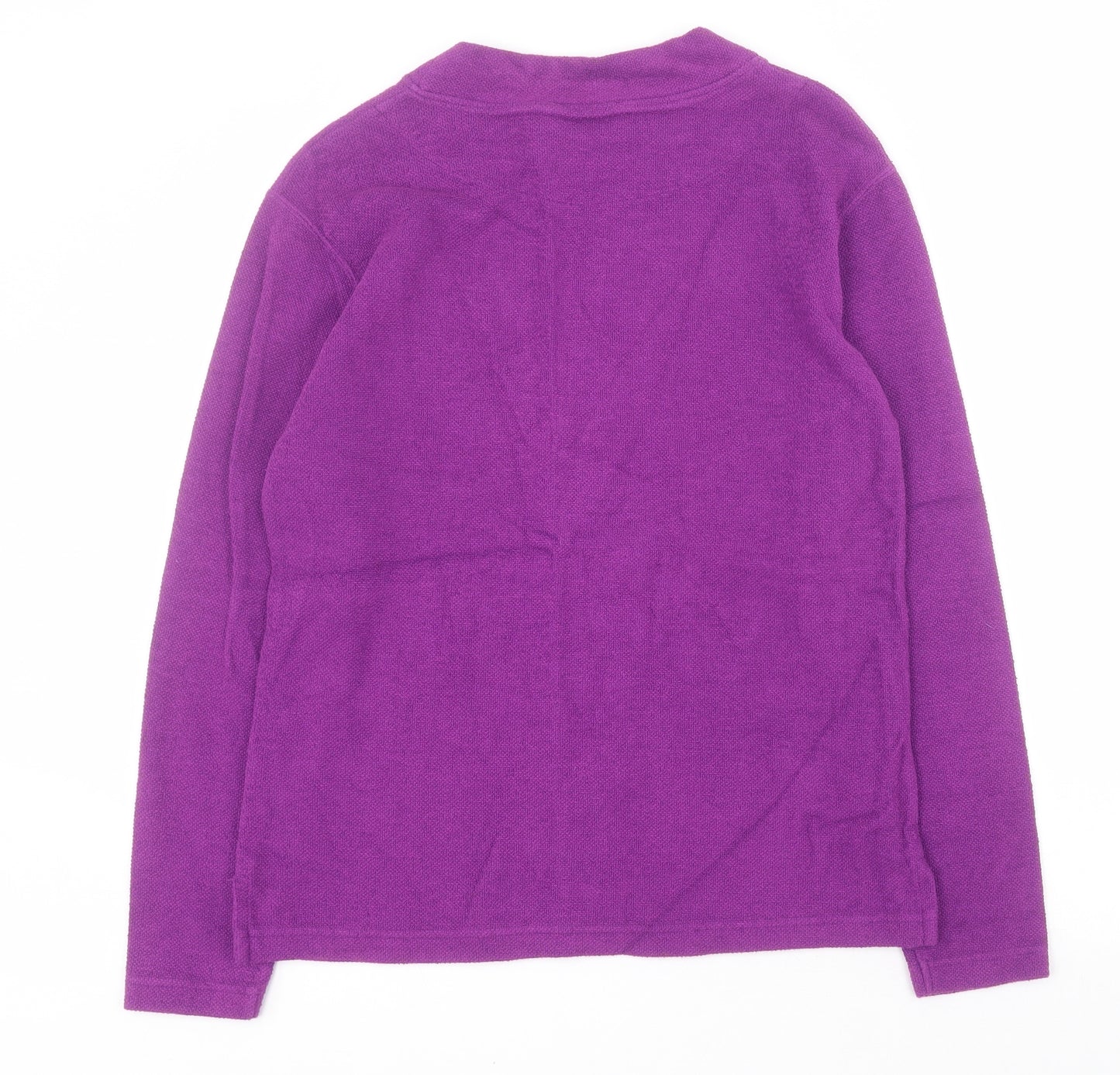 Kettlewell Womens Purple Mock Neck  Cotton Pullover Jumper Size S