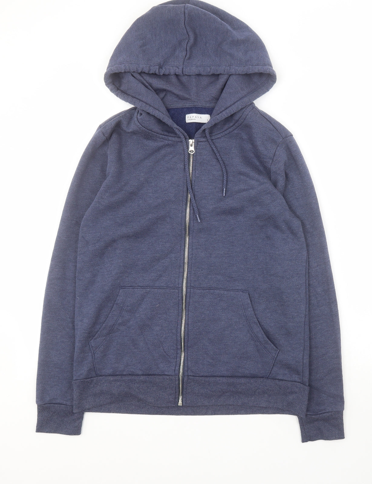 Matalan Womens Blue  Polyester Full Zip Hoodie Size S  Zip