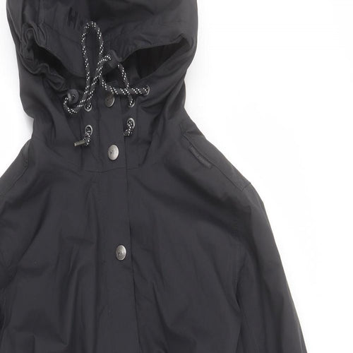 Helly Hansen Womens Black   Rain Coat Coat Size L  Zip