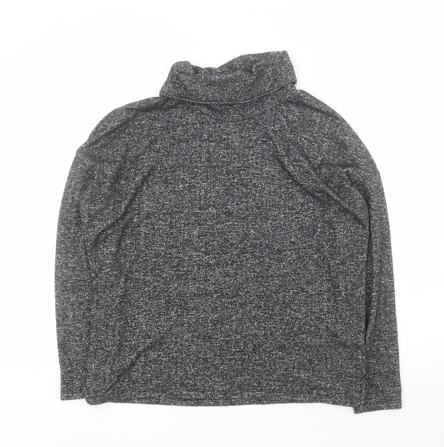 Warehouse Womens Black Roll Neck  Polyester Pullover Jumper Size 12