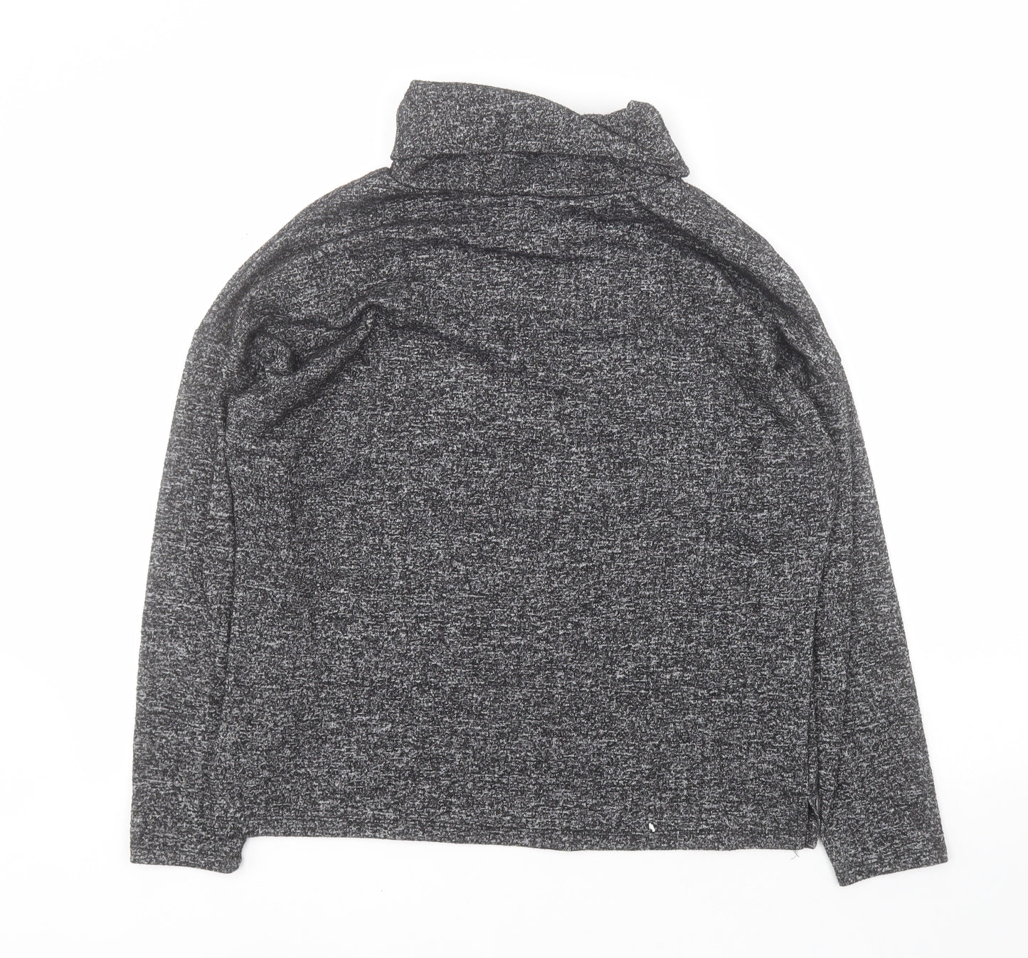 Warehouse Womens Black Roll Neck  Polyester Pullover Jumper Size 12