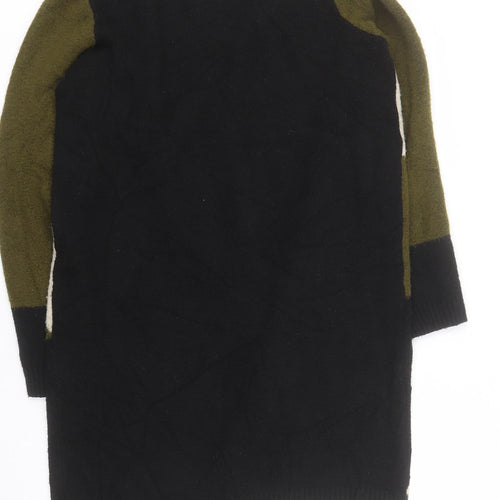 George Womens Multicoloured V-Neck Geometric Acrylic Cardigan Jumper Size 16