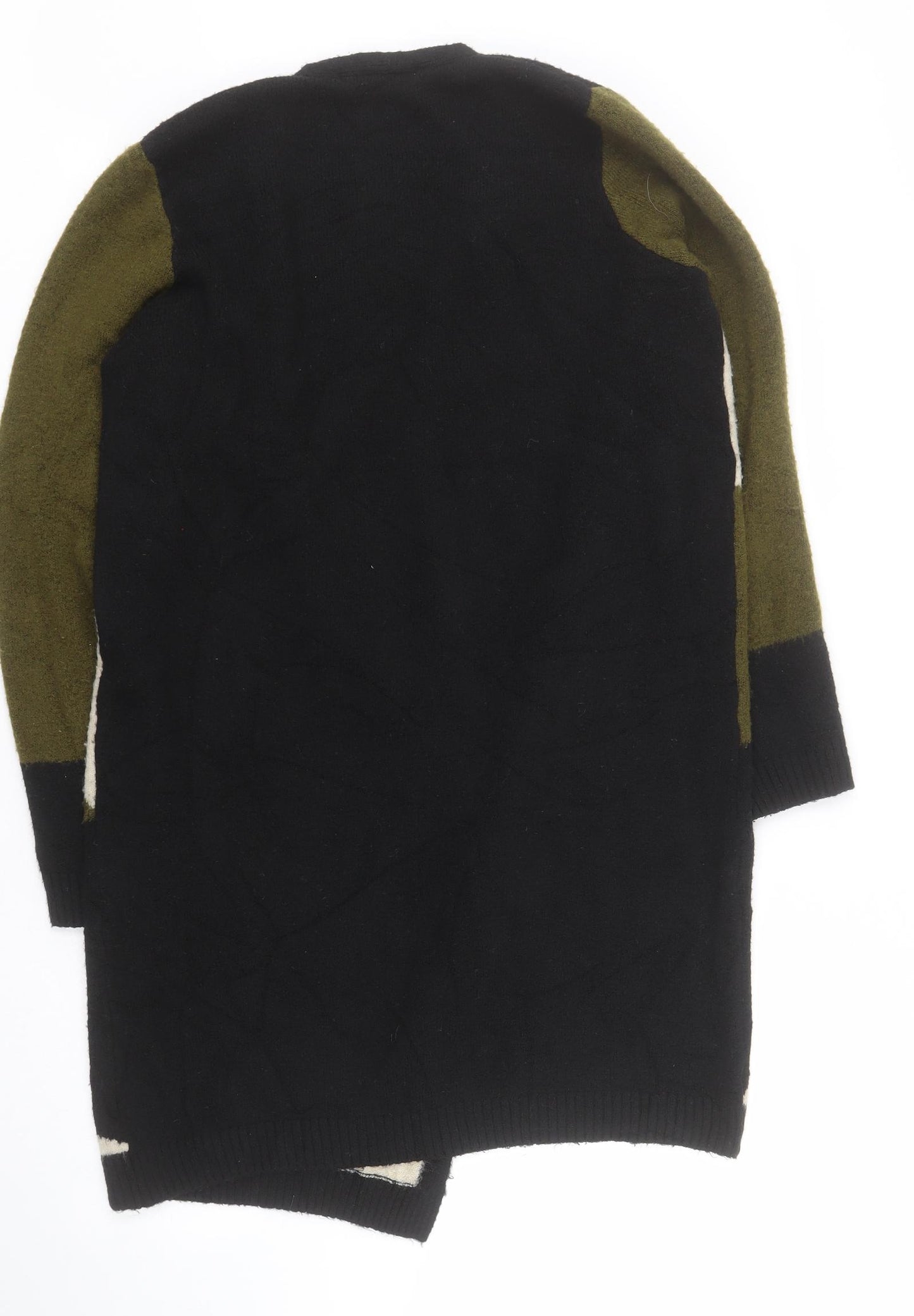George Womens Multicoloured V-Neck Geometric Acrylic Cardigan Jumper Size 16