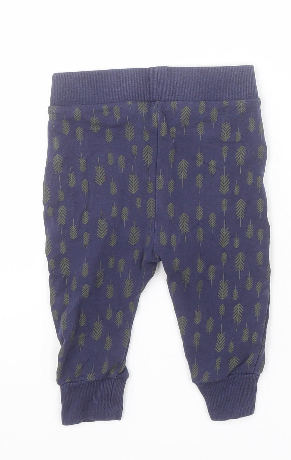 Primark Baby Blue Geometric Cotton Jogger Trousers Size 9-12 Months  Pullover