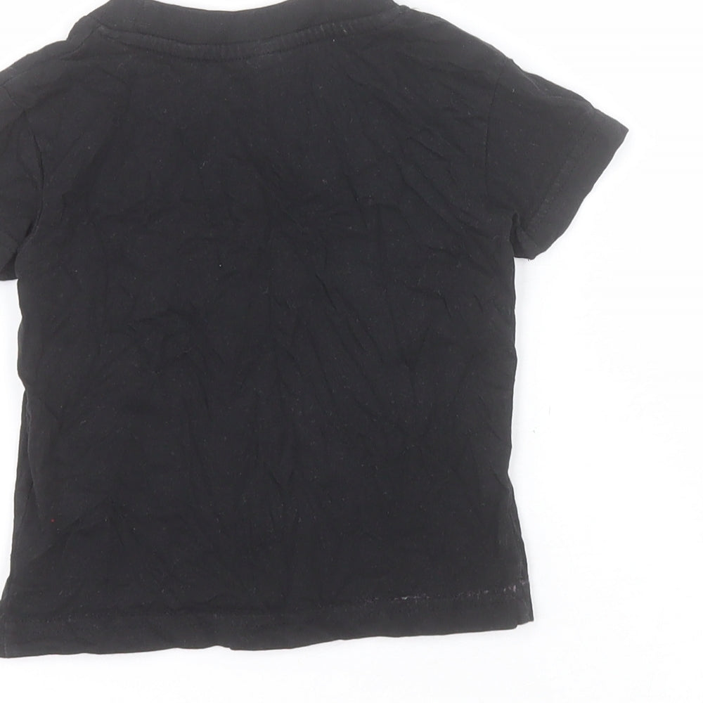 Larkwood Baby Black  100% Cotton Pullover T-Shirt Size 6-9 Months Crew Neck Pullover - 6-12 months