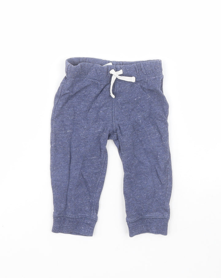 Carters Baby Blue 100% Cotton Jogger Trousers Size 12 Months Pullover