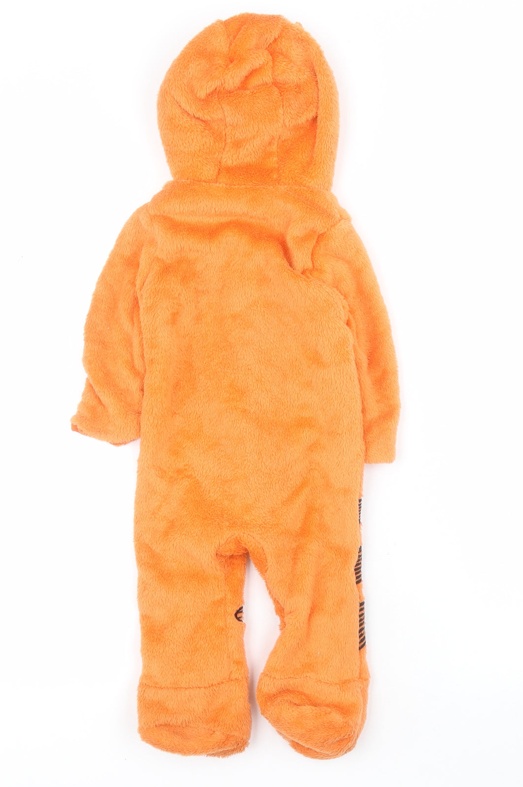 F&F Baby Orange Solid Polyester Babydoll One Piece Size 6-9 Months  Zip - Tigger