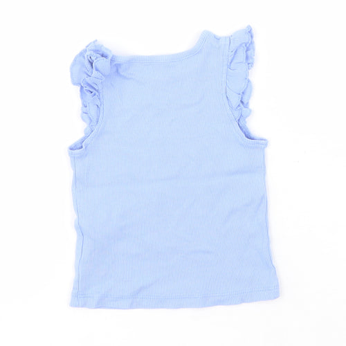 Primark Baby Blue  100% Cotton Basic Tank Size 9-12 Months Round Neck Pullover