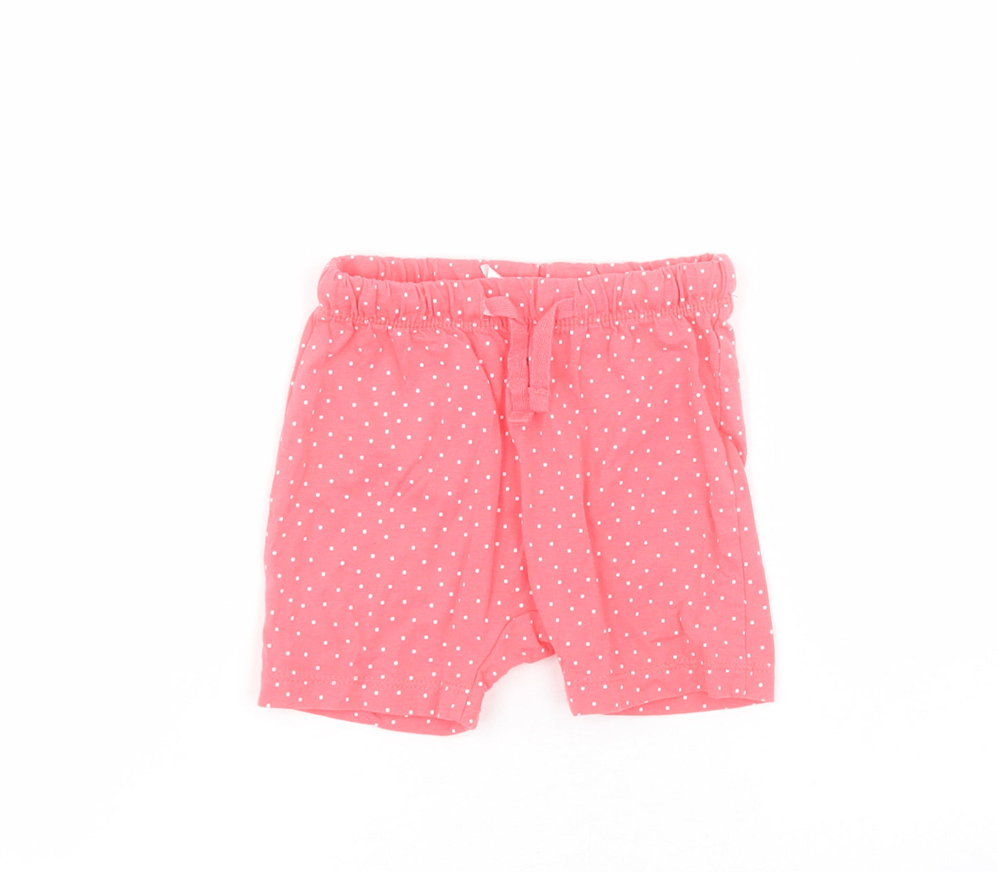 H&M Baby Pink Polka Dot 100% Cotton Jogger Trousers Size 9-12 Months  Pullover - Shorts