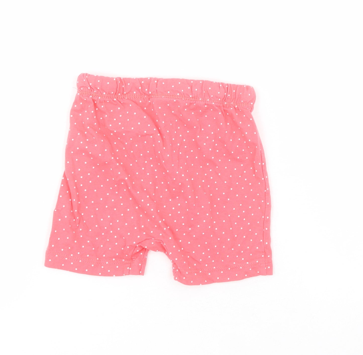 H&M Baby Pink Polka Dot 100% Cotton Jogger Trousers Size 9-12 Months  Pullover - Shorts