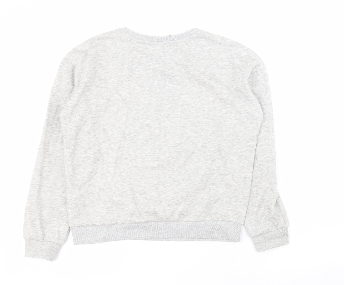 H&M Girls Grey  Cotton Pullover Sweatshirt Size 11-12 Years  Pullover