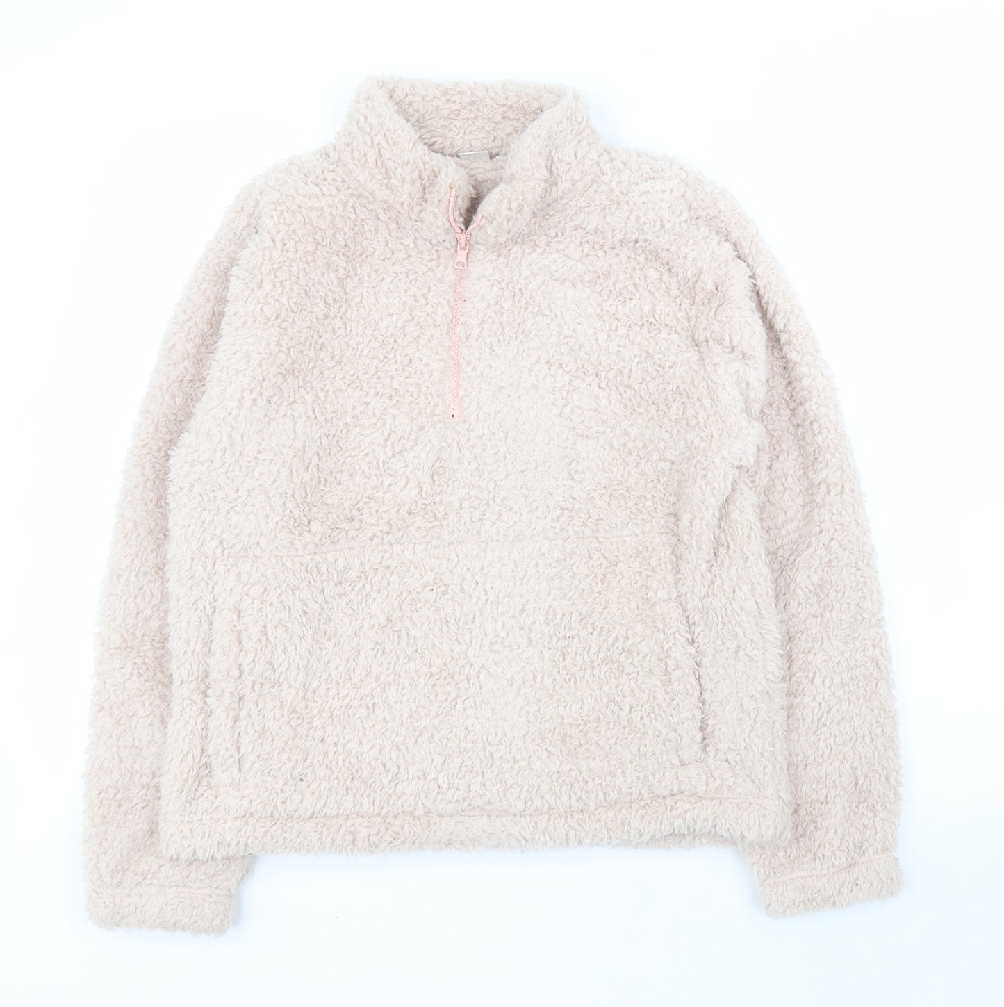 Gap Womens Beige  100% Polyester Pullover Sweatshirt Size S  Zip