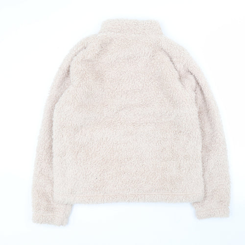 Gap Womens Beige  100% Polyester Pullover Sweatshirt Size S  Zip
