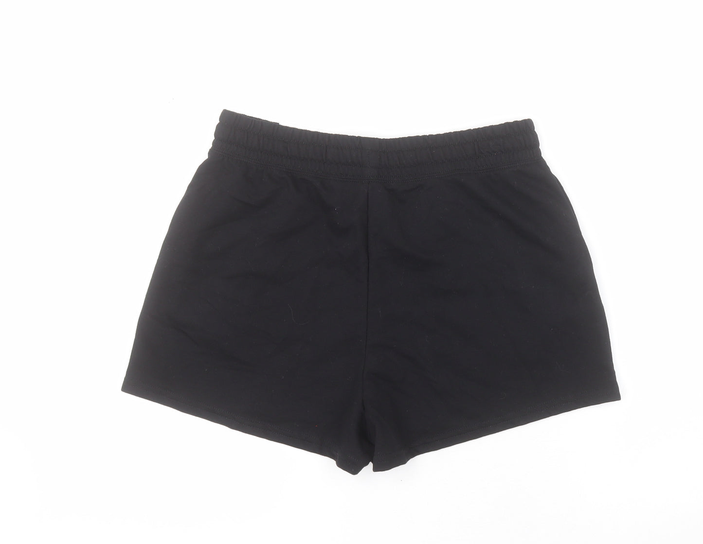 Matalan Womens Black  Cotton Sweat Shorts Size S L4 in Regular Drawstring