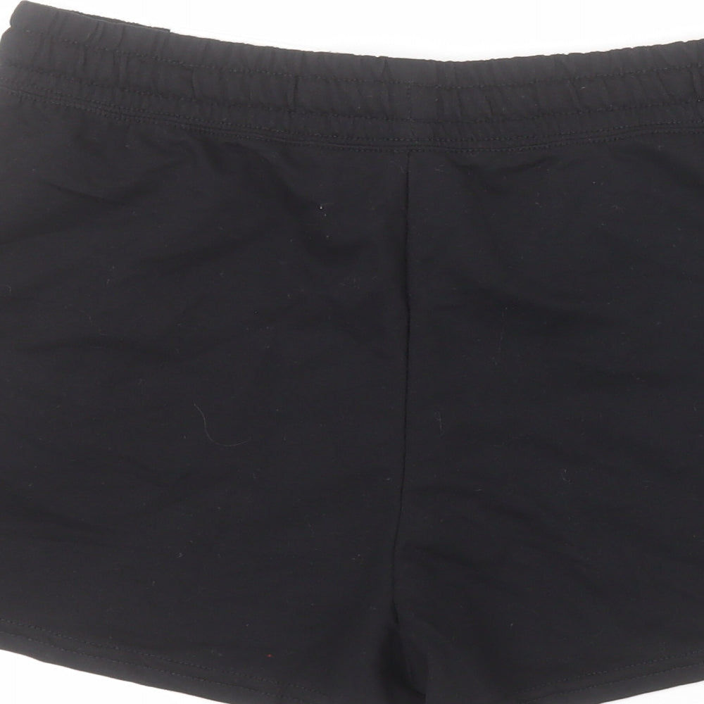 Matalan Womens Black  Cotton Sweat Shorts Size S L4 in Regular Drawstring