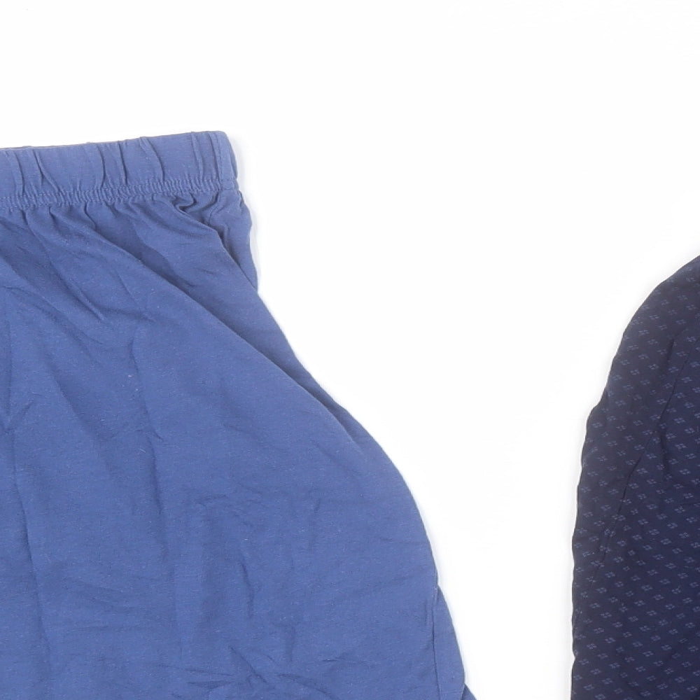 F&F Mens Blue  Cotton Sweat Shorts Size L L6 in Regular Drawstring